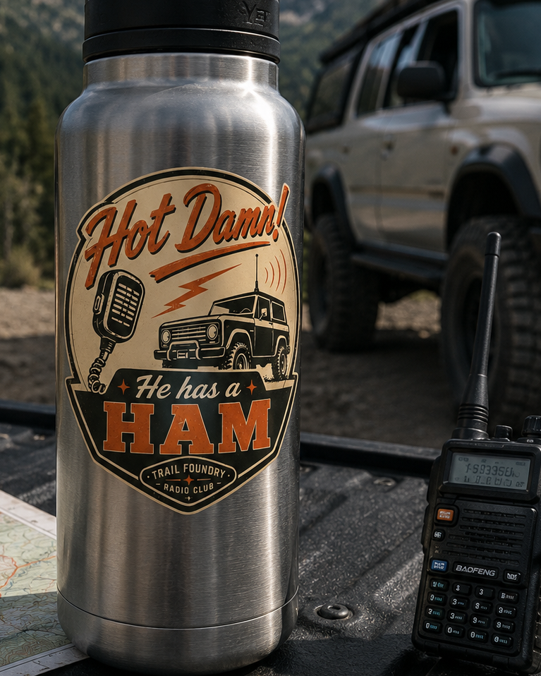 Hot Damn HAM Radio Decal