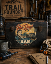 Vintage Hot Damn HAM Radio Decal