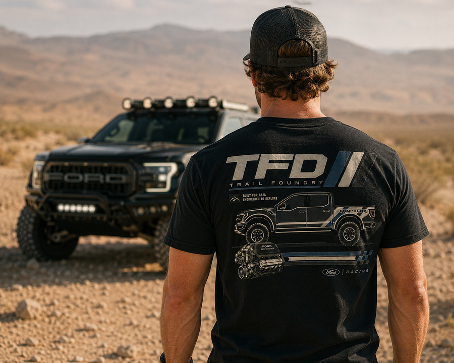 Trail Foundry Ford Raptor Baja Graphic Tee, Off-Road Motorsport Truck Apparel