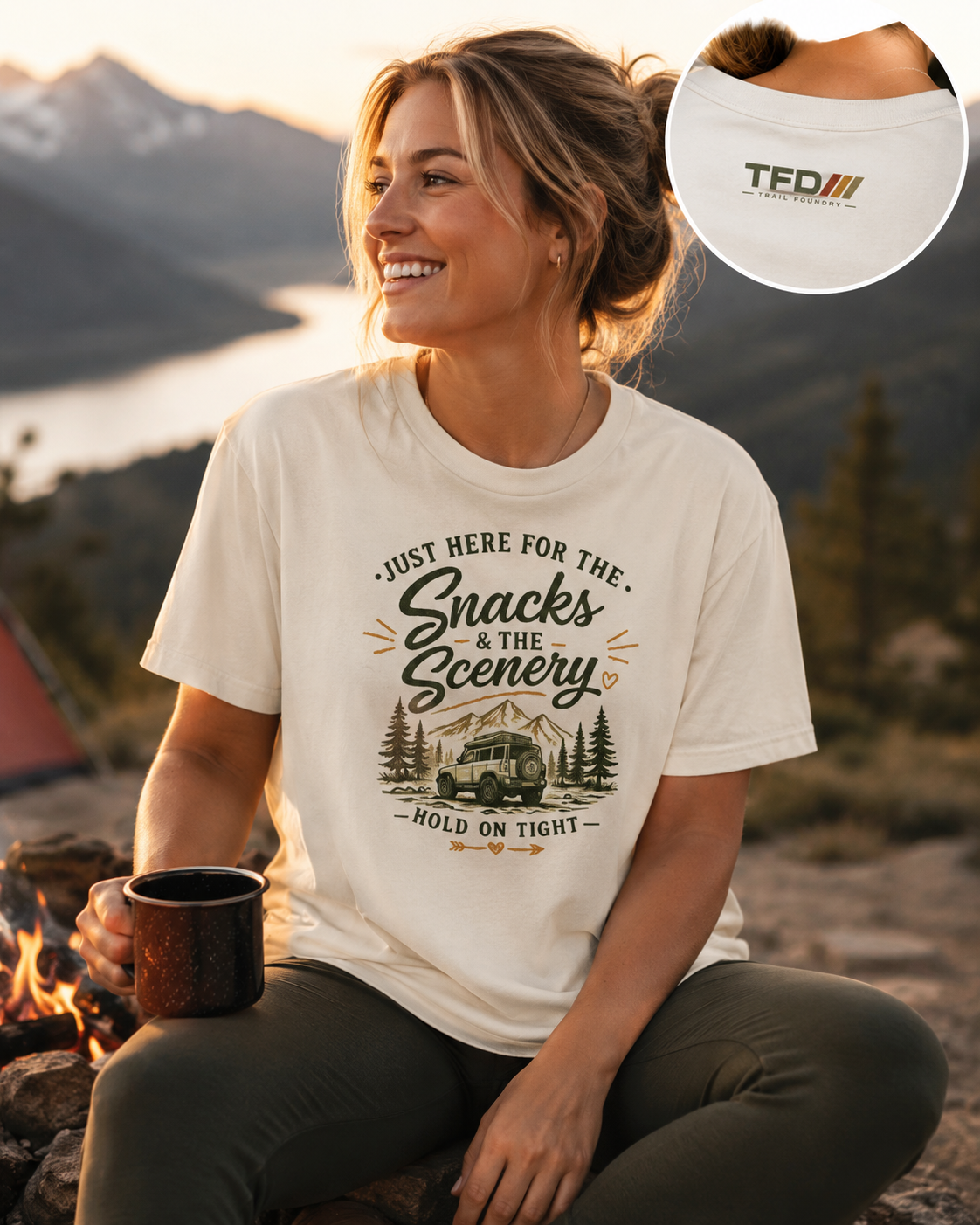Women's Vintage Off-Road Funny Camping Shirt