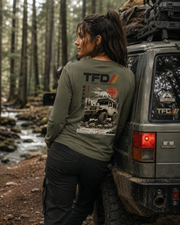 Trail Foundry Off Road Long Sleeve Shirt, Vintage Rock Crawler Adventure Tee