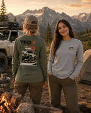Trail Foundry Off Road Long Sleeve Shirt, Vintage Rock Crawler Adventure Tee