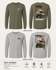 Trail Foundry Off Road Long Sleeve Shirt, Vintage Rock Crawler Adventure Tee
