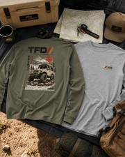 Trail Foundry Off Road Long Sleeve Shirt, Vintage Rock Crawler Adventure Tee